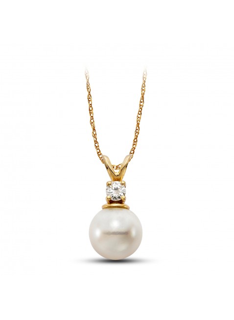 8-8.5MM Single Cultured Pearl Necklace 