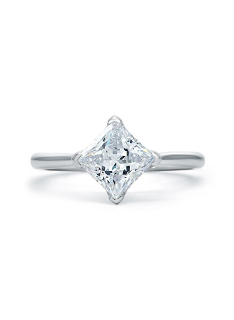 A. Jaffe Simple Princess Cut Quilted Engagement Ring  #ME1847Q