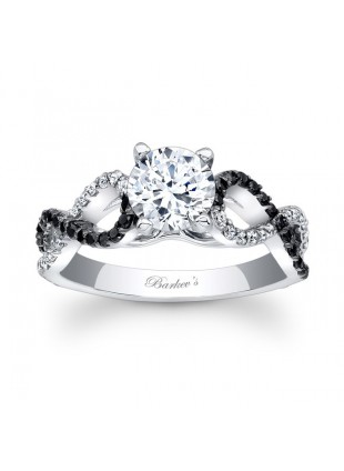 Black Diamond Engagement Ring 