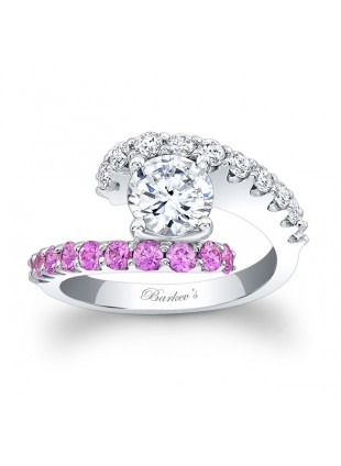 Pink Sapphire Engagement Ring - 7737LPSW