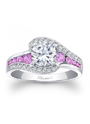 Pink Sapphire Engagement Ring - 7898LPSW