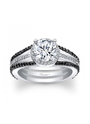 Black Diamond Engagement Ring 