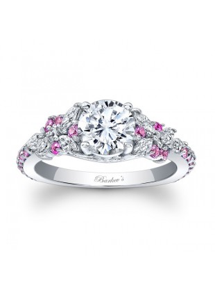 Pink Sapphire Engagement Ring - 7932LPSW