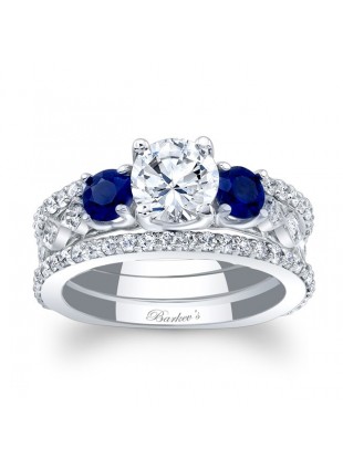 Blue Sapphire Bridal Set 