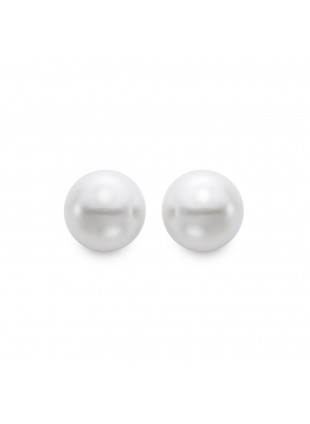 Ladies 14 Karat White Gold Freshwater Pearl Stud Earrings. 9.0-9.5mm