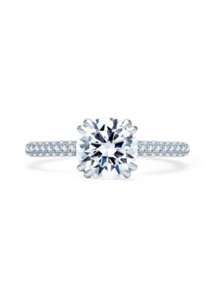 A. Jaffe Quilted Pave Engagement Ring #ME1841Q