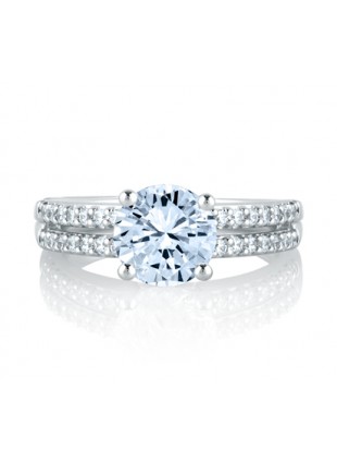 A. Jaffe Classic Two Row Engagement Ring #MES103