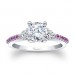 Engagement Ring With Pink Sapphires - 7539LPSW