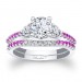Pink Sapphire Engagement Ring - 7539SPSW