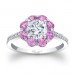 Engagement Ring With Pink Sapphires - 7661LPSW