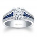 Blue Sapphire Engagement Ring - 7944LBSW