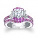 Pink Sapphire Bridal Set - 7949SPSW