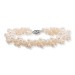 Ladies 14 Karat White Gold 7 inch Roped Freshwater Pearl Strand Bracelet. 3-5.5mm