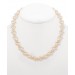 Ladies 14 Karat White Gold Roped Freshwater Pearl Strand Necklace. 3-5.5mm