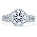 A. Jaffe Quilted Spilt Shank Halo Engagement Ring #ME1861Q