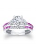 Pink Sapphire Engagement Ring - 7539SPSW