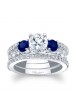 Blue Sapphire Bridal Set 