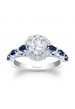 Blue Sapphire Engagement Ring 