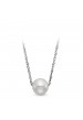 Ladies 14 Karat White Gold Single Freshwater Pearl Necklace. 7.5-8.0mm